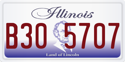 IL license plate B305707