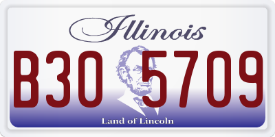 IL license plate B305709