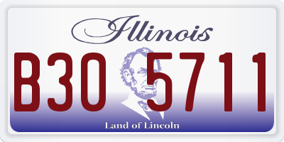 IL license plate B305711