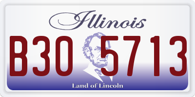IL license plate B305713