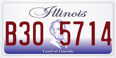 IL license plate B305714
