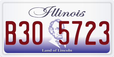 IL license plate B305723