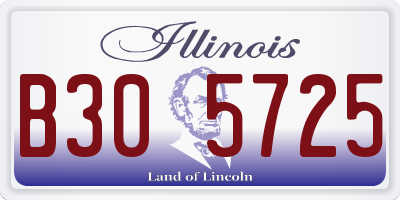 IL license plate B305725