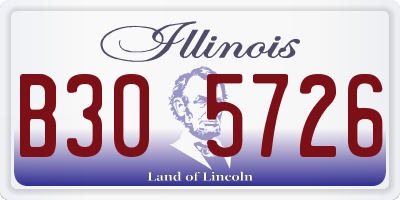 IL license plate B305726