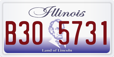 IL license plate B305731