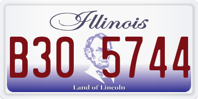 IL license plate B305744