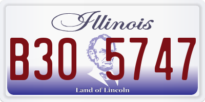 IL license plate B305747