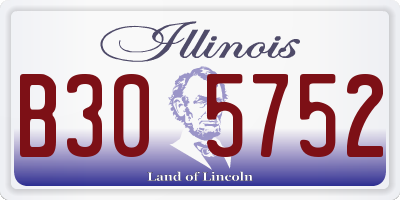 IL license plate B305752