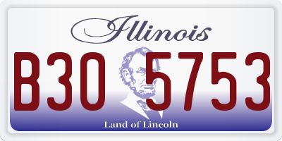 IL license plate B305753
