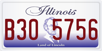 IL license plate B305756