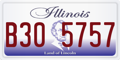 IL license plate B305757