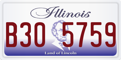 IL license plate B305759