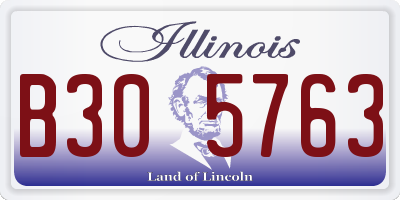 IL license plate B305763