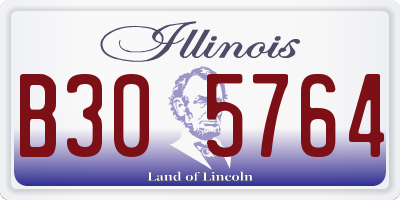 IL license plate B305764