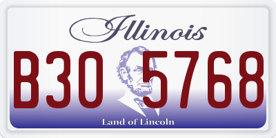 IL license plate B305768