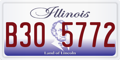 IL license plate B305772