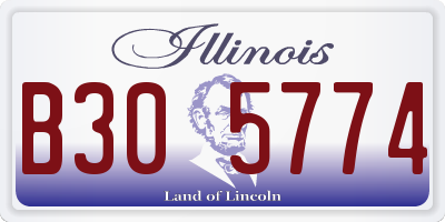 IL license plate B305774