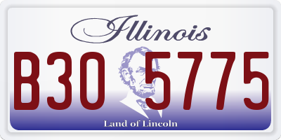 IL license plate B305775