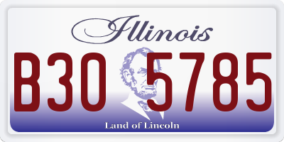 IL license plate B305785
