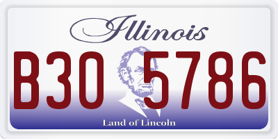 IL license plate B305786