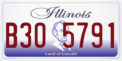 IL license plate B305791