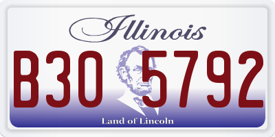 IL license plate B305792