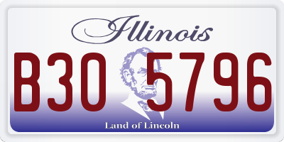 IL license plate B305796