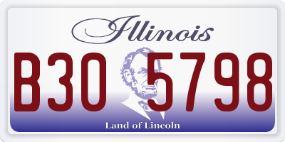 IL license plate B305798