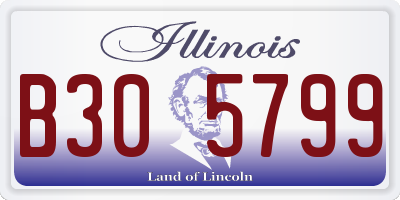 IL license plate B305799
