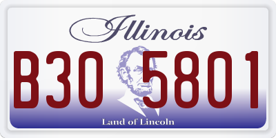 IL license plate B305801