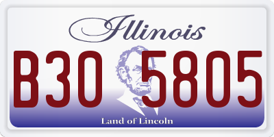 IL license plate B305805