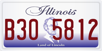 IL license plate B305812