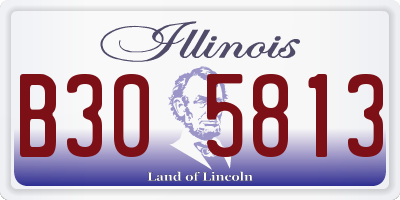 IL license plate B305813