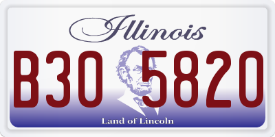 IL license plate B305820