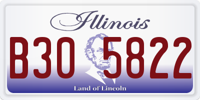 IL license plate B305822