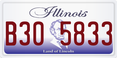 IL license plate B305833