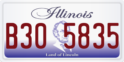 IL license plate B305835