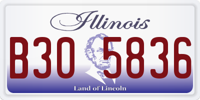 IL license plate B305836