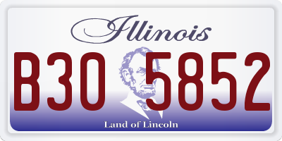 IL license plate B305852