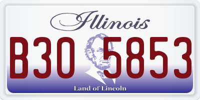 IL license plate B305853