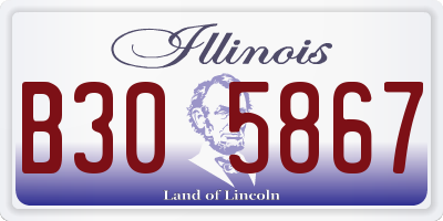 IL license plate B305867