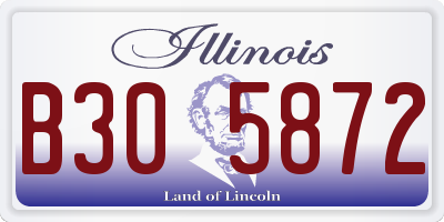 IL license plate B305872