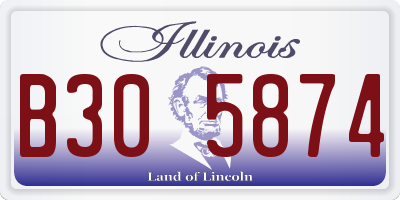 IL license plate B305874