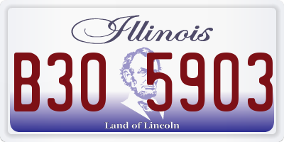 IL license plate B305903