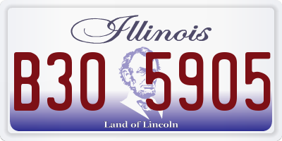 IL license plate B305905
