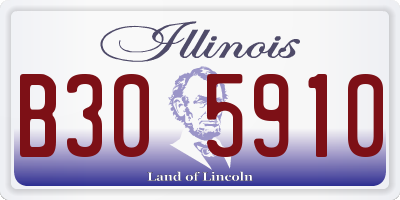 IL license plate B305910