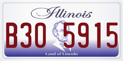 IL license plate B305915