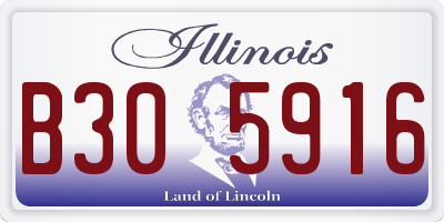 IL license plate B305916