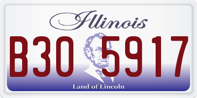 IL license plate B305917