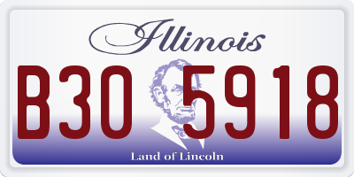 IL license plate B305918